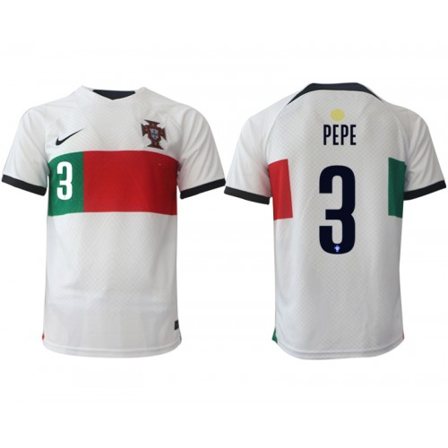 Portugal Pepe #3 Replica Away Shirt World Cup 2022 Short Sleeve